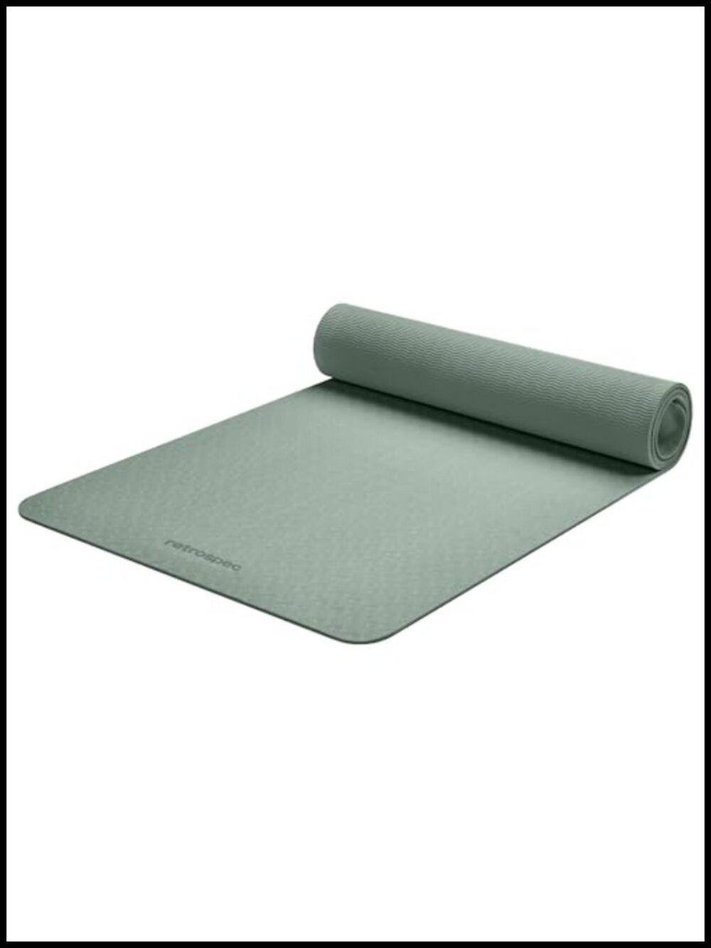 6mm Thick Non-Slip TPE Yoga Mat Cushioned Exercise Mat with Carrying Strap